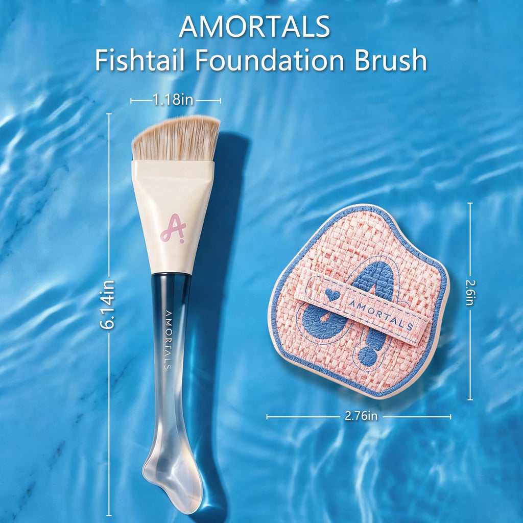 Makeup Brush & Sponge Set - Ultra-thin Flat Blender & Puff Kit