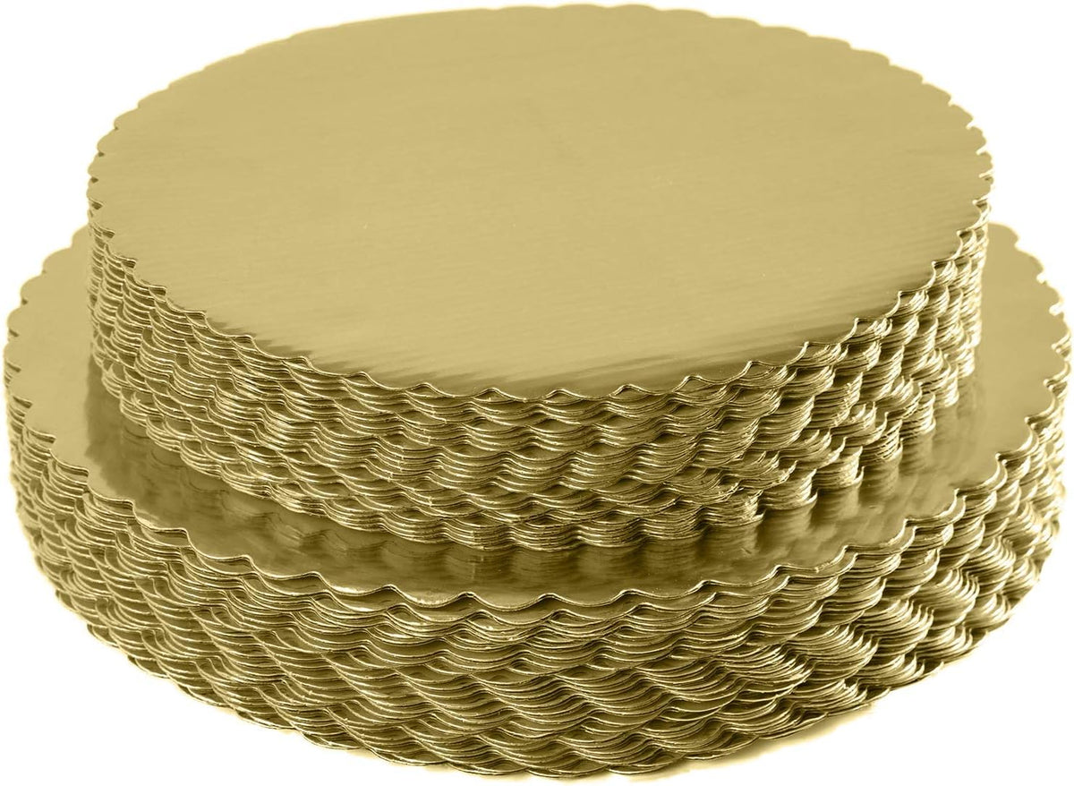 [25pcs] 10" Gold Cakeboard Round,Disposable Cake Circle Base Boards Cake Plate Round Coated Circle Cakeboard Base