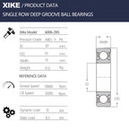 XIKE 6006-2RS Sealed Deep Groove Ball Bearings, 30x55x13 mm, 4-Pack
