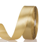 1 Inch Champaign Gold Solid Satin Ribbon for Gift Wrapping, 50 Yards