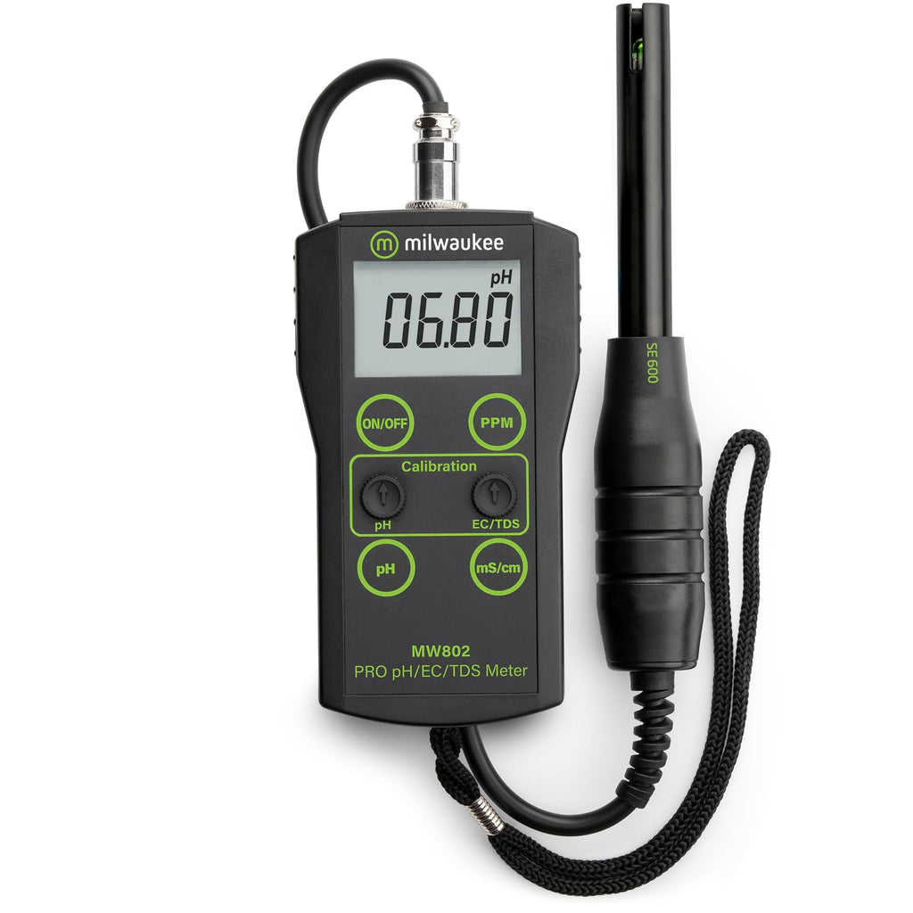 pH/EC/TDS Medium Range Portable Meter - Milwaukee Instruments MW802