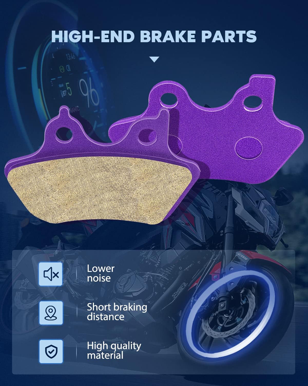 ECCPP Brake Pads For 2000-2007 Electra Glide Ultra Classic Road King