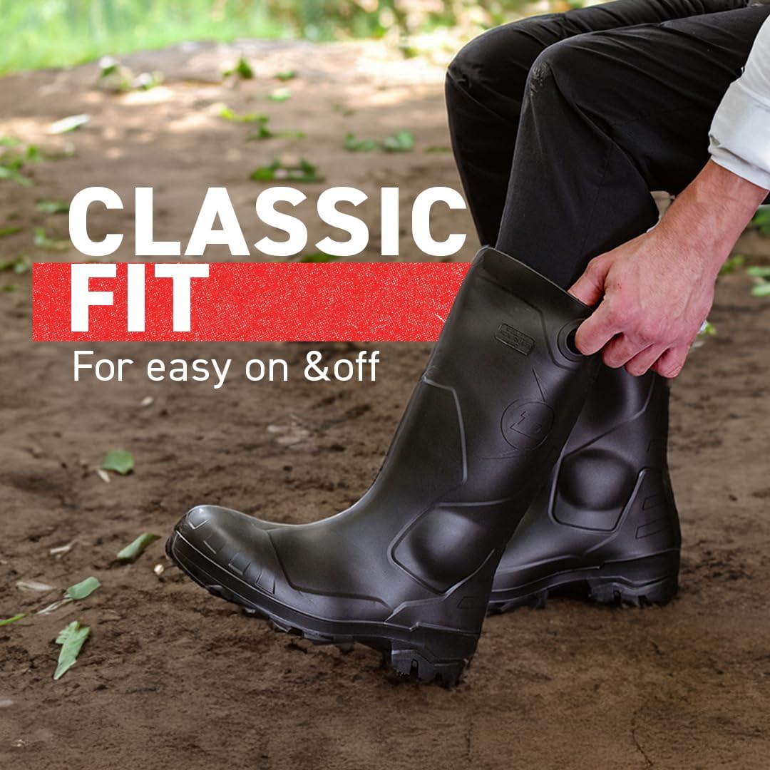 Chesapeake Rubber Boots for Men & Women – PVC - Waterproof - Lightweight Garden, Fishing & Rain Boots with Soft Toe