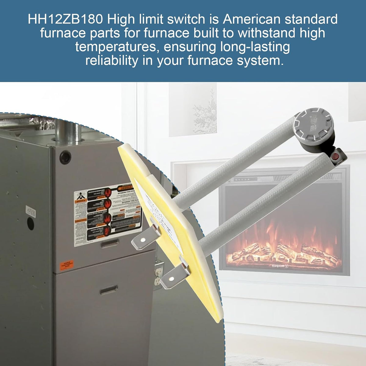 Furnace Limit Switch HH12ZB180 3" for Carrier, Bryant, Payne, Day & Night L180, Auto High Limit Switch for Furnace Fan
