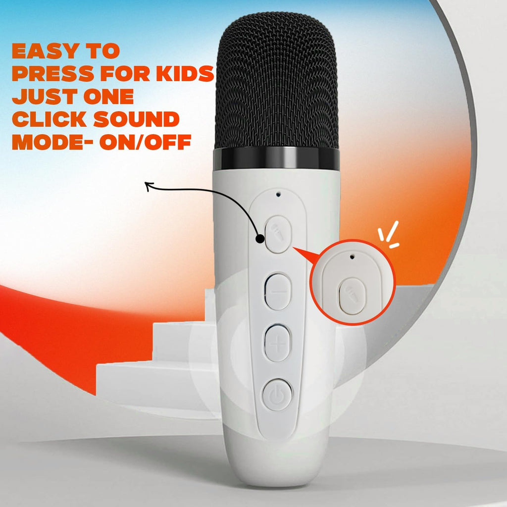 Kids Karaoke Machine with 2 Wireless Microphones, Bluetooth Speaker