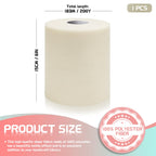 6" x 200 Yards Ivory Tulle Fabric Roll for DIY Tutu & Wrapping, Party Decor