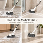 Extendable Long Handle Floor Scrub Brush, Crevice Cleaning Brush