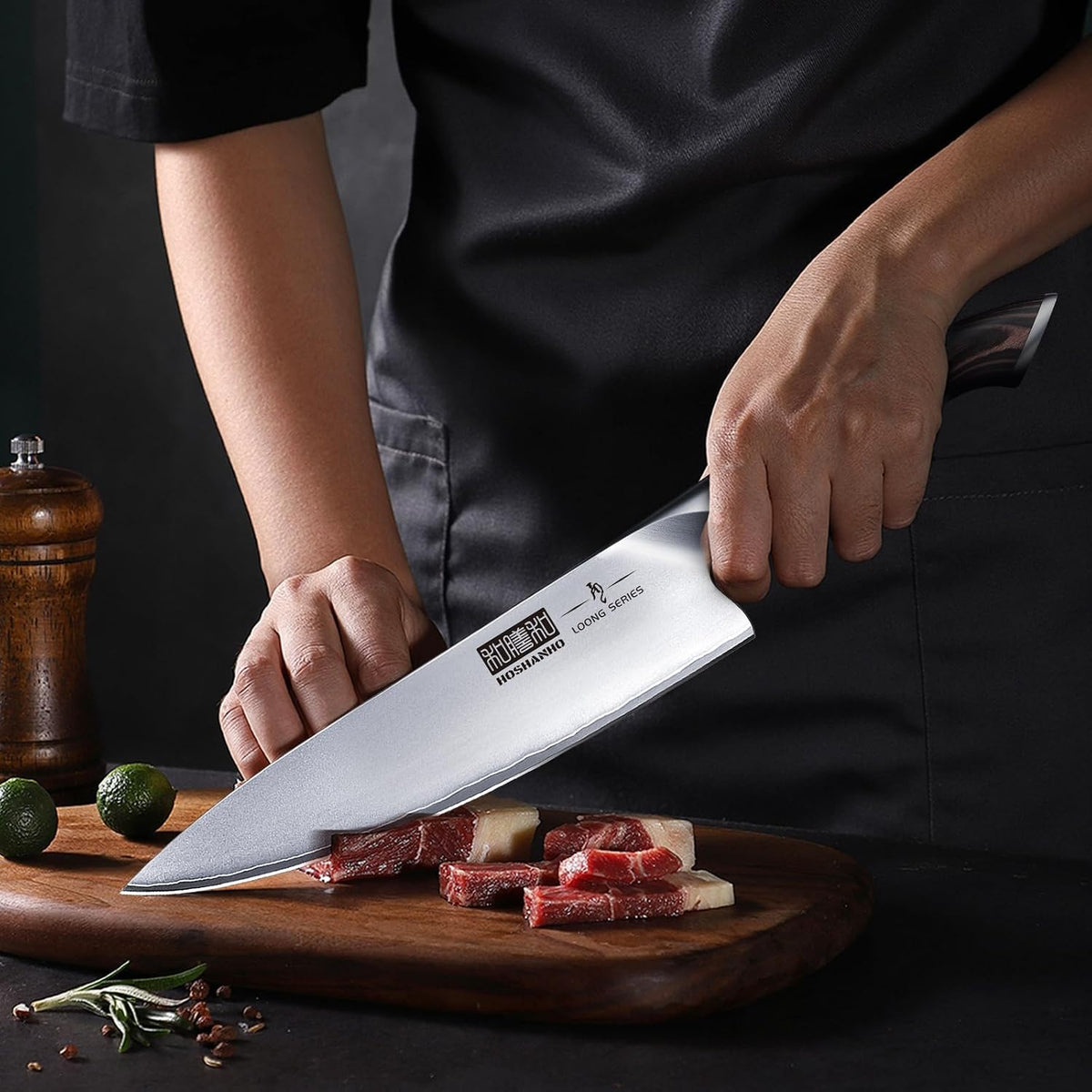 Knife Set with Magnetic Knife Holder, 6PCS Kitchen Knife Sets