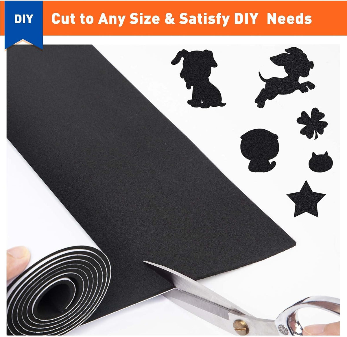 Adhesive Sponge Neoprene Foam Padding, 1/16" Thick x 12" x 59"