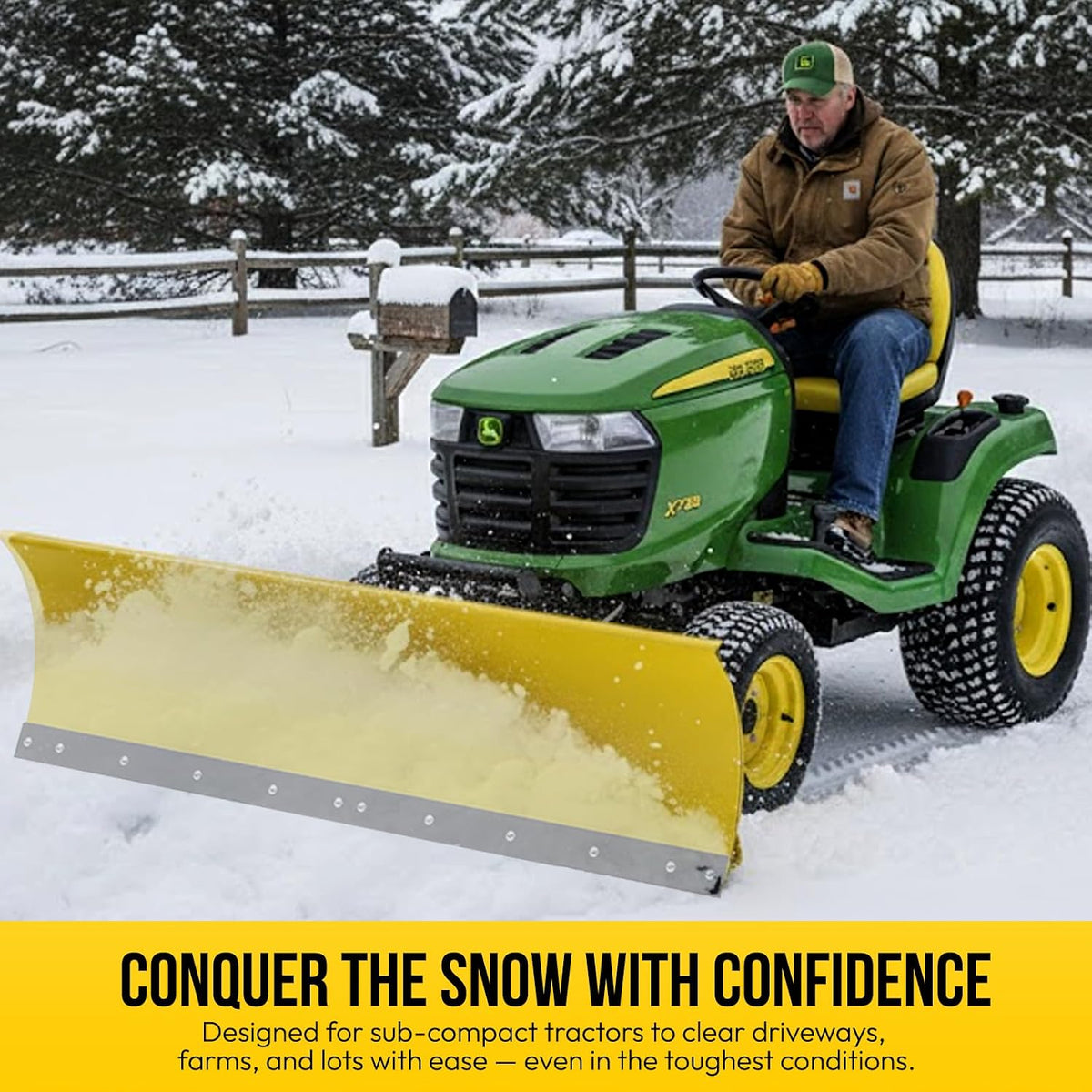 Snow Plow Blade Edge for Sub-Compact Tractors - 54 Inch - Made in The USA