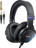 HD01 Studio Headphones Wired, Hi-Res Over Ear Headphones with 1/4 inch to 3.5mm Adapter, Lightweight Closed Back