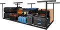4x8 Overhead Garage Storage Rack, Adjustable Organization System, Heavy-Duty Metal Ceiling Racks, 750lbs Weight