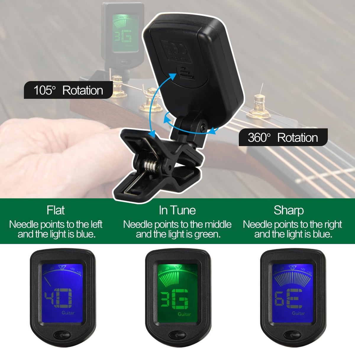 2 Set Guitar Capo Guitar Tuner Set | for Players and Beginners