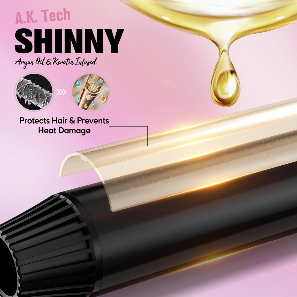 1 1/2 Inch Extra Long Barrel Ceramic Curling Iron for Glamour Waves