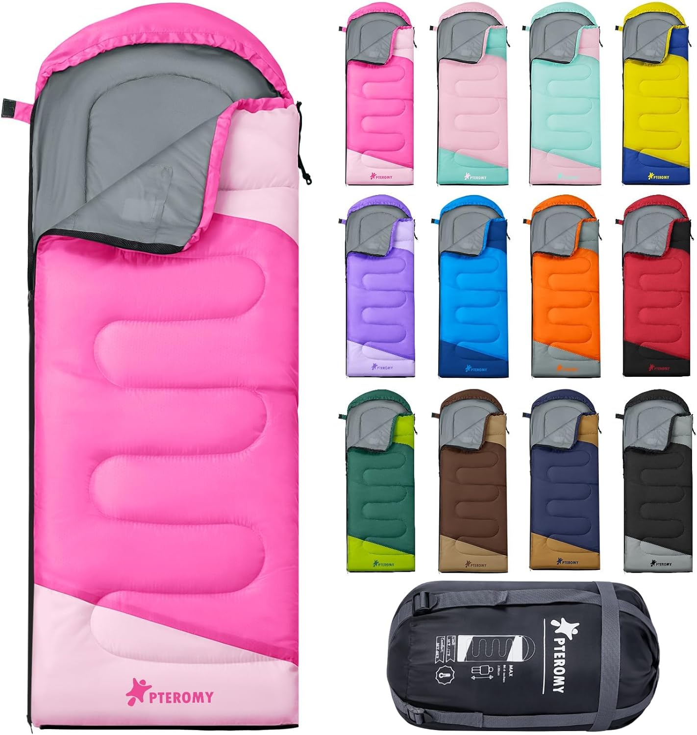 Sleeping Bags for Adults, Lightweight and Machine Washable, Water Resistant Backpacking Camping Sleeping Bag for Warm