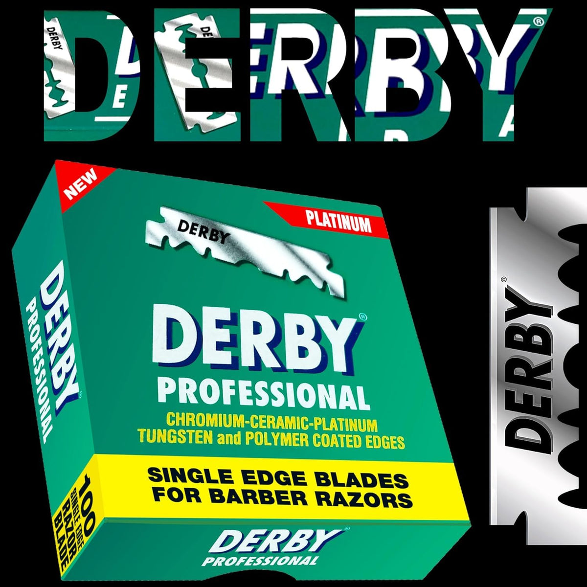 Professional Single Edge Razor Blades, 100 Count