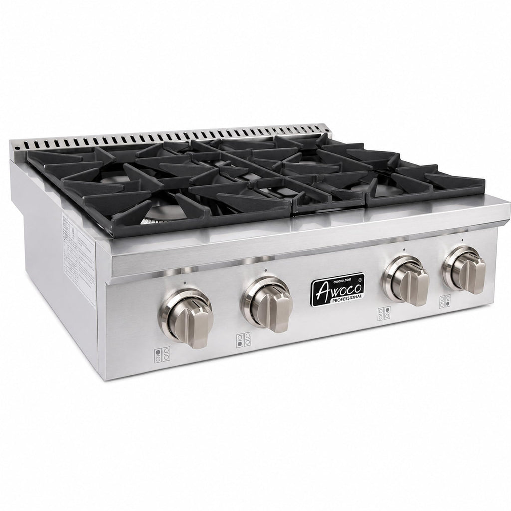 30" Professional Stainless Steel Gas Cooktop Gas Rangetop