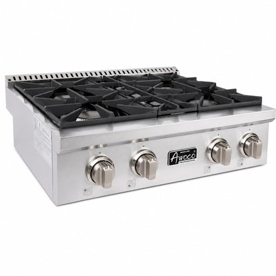 30" Professional Stainless Steel Gas Cooktop Gas Rangetop