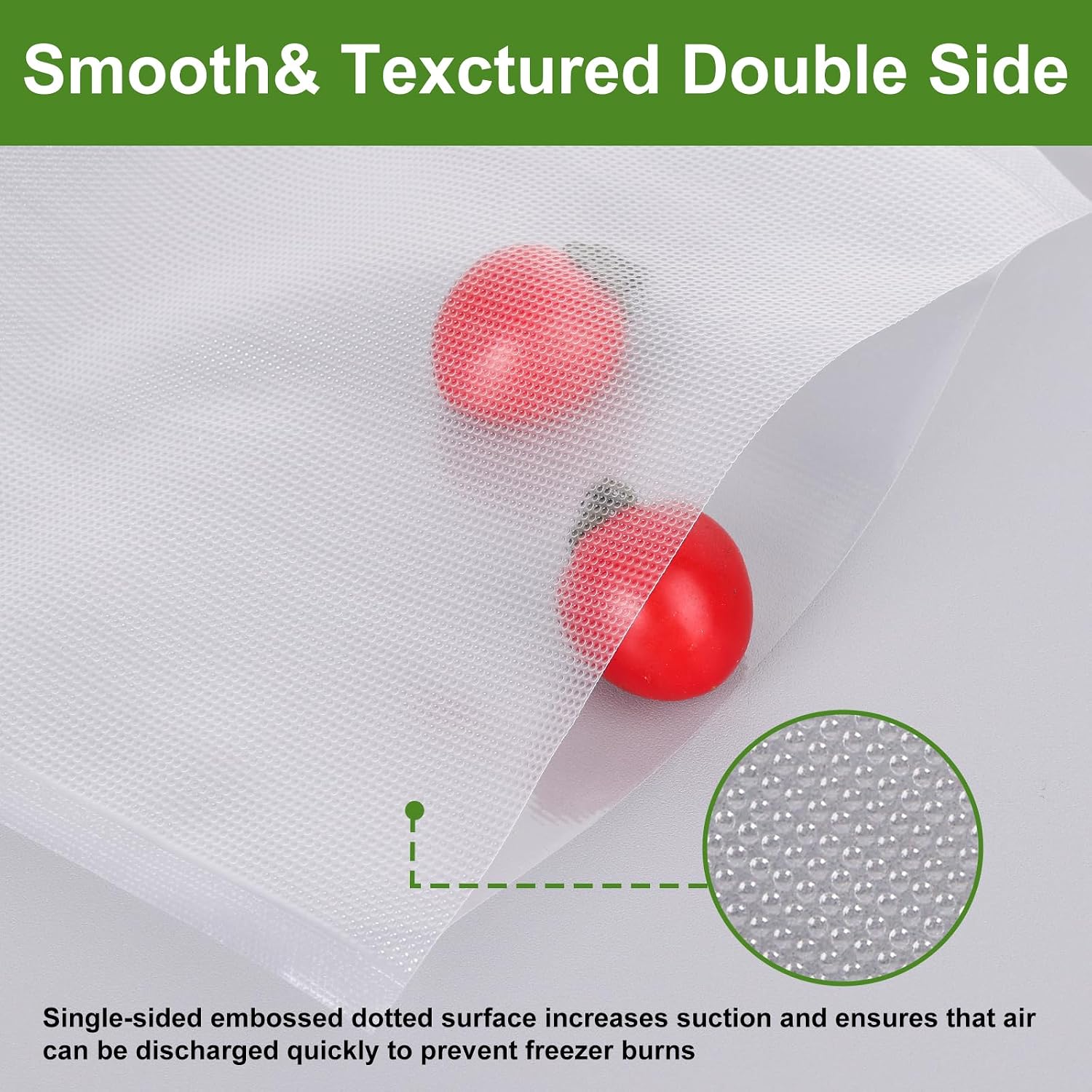 Vacuum Sealer Bags for Food Storage, 3 Rolls 11" x 33', Cut-to-Size Bags