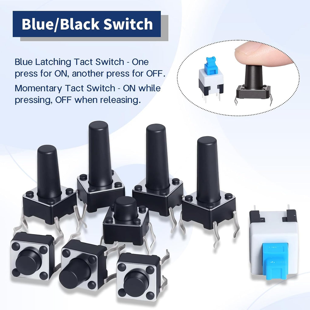 24Values Tactile Push Button Switch Kit Micro Tact Switches Set