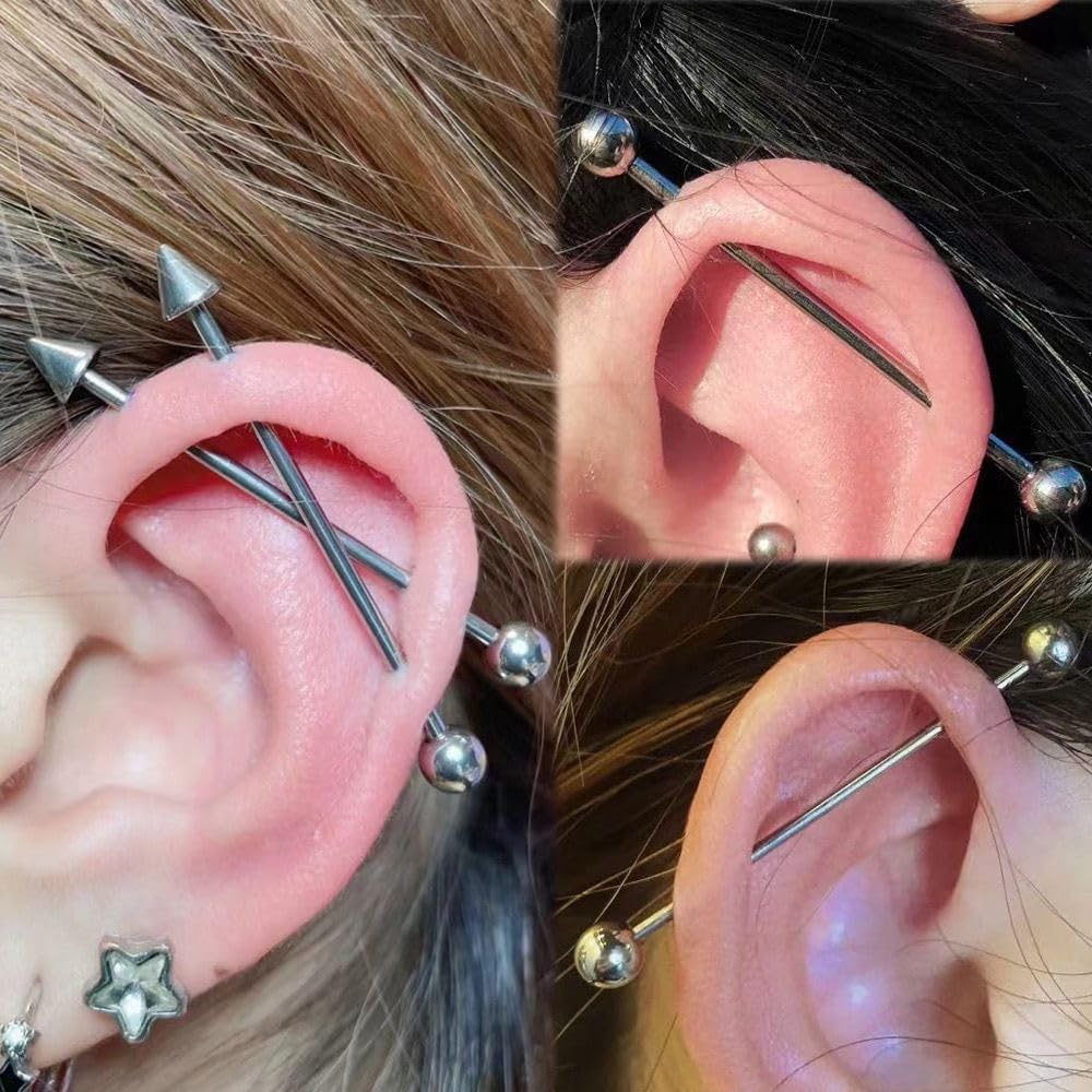 Ear Piercing Kit Stainless Steel Ear Piercing Needle Kit Disposable Earring Piercing Kit with Earring Stud Industrial