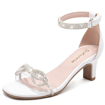 Girls Dress Sandals Little Girl High Heels Kids White Dress Shoes Size 13 Low Heel Fancy Wedding Shoes for Kids Pumps