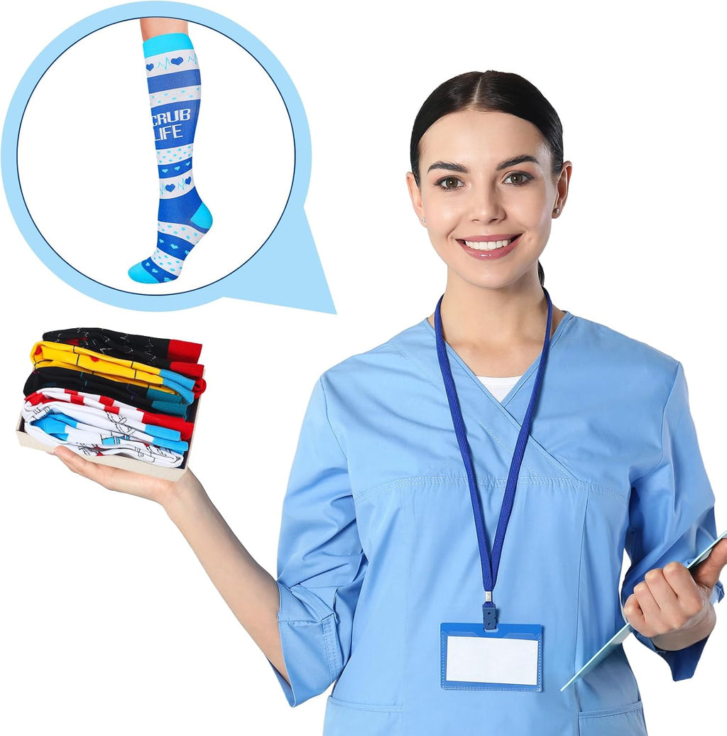 20 Pairs Nurse Compression Socks for Women Men for Nurses Week Appreciation Gift Circulation Medical Running Athletic