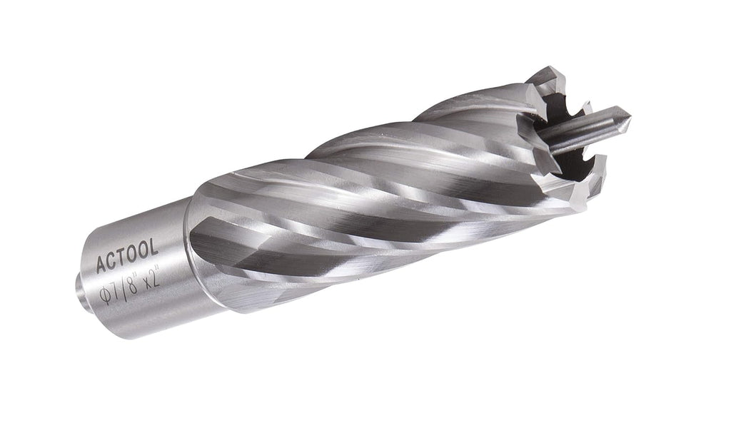 7/8" Diameter × 2" Depth of Cut HSS ANNULAR Cutter with 3/4'' Weldon Shank