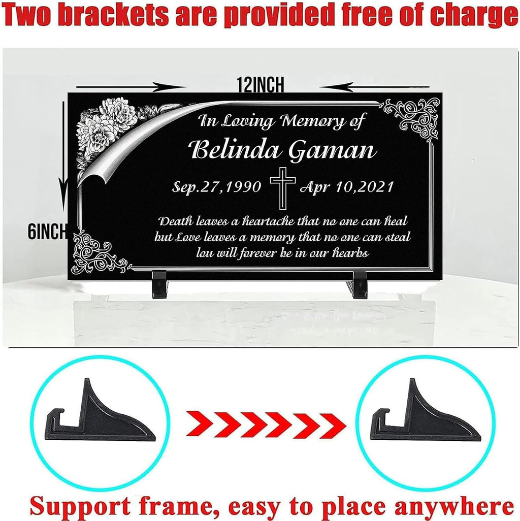 Tombstone Headstone Personalized Grave Decorations for Cemetery Garden - Memorial Stones Plaques for Graves Markers