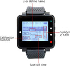 T128 Wireless Calling System,Restaurant Paging System,Wrist Pager,Rechargeable Battery,2Receiver,15 Call Button for