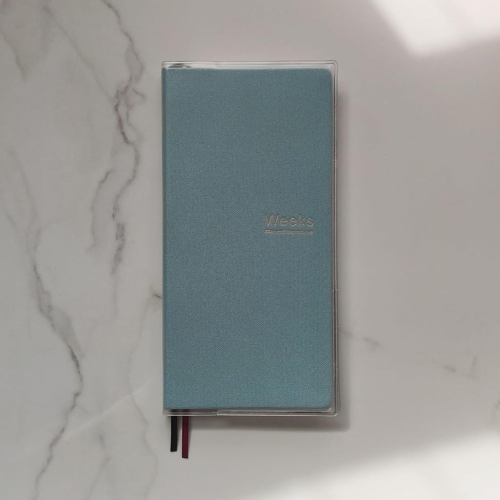 Undated Weekly Planner Notebook Pocket Organizer Appointment Book Journal Notebook A6 Week Plan Notepad (Sky blue