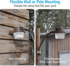 TORCHSTAR LED Barn Light Dusk to Dawn Area Lights Aluminum 5000K Bronze