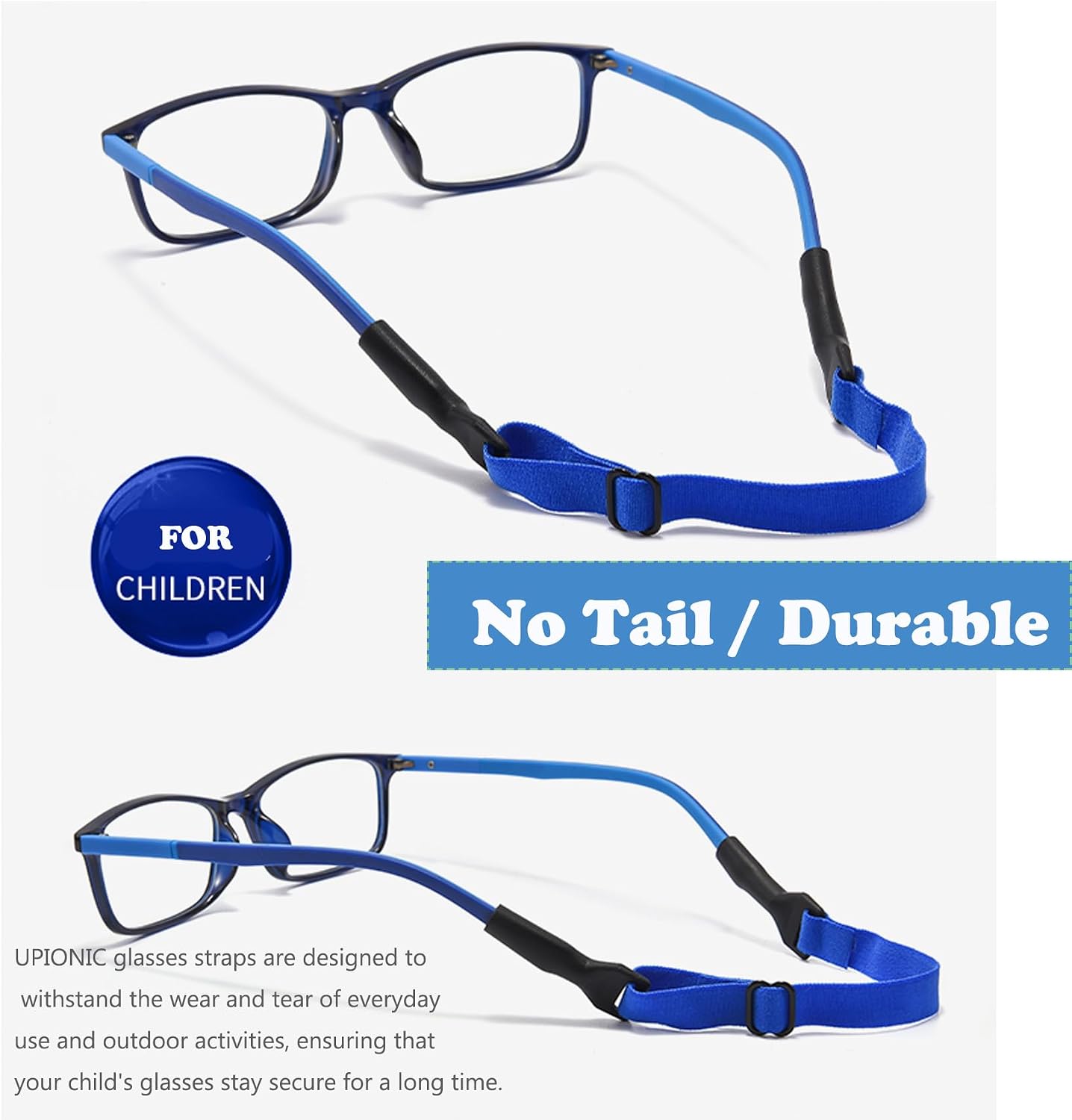 Adjustable Kids Glasses Strap, 5Pcs No Tail Spectacle Straps, Kid's Eyewear Holder Strap For Boy And Girl