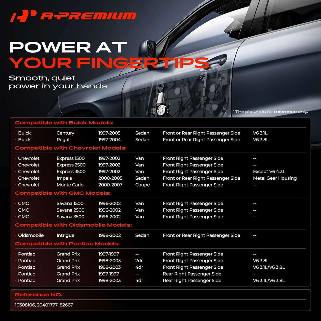 A-Premium Power Window Lift Motor, with 2-Pin Plug