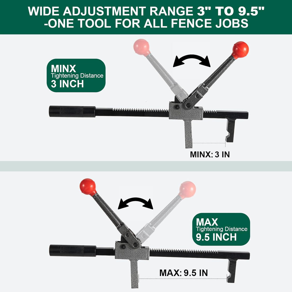 Chain Link Fence Stretcher Tool, Fence Puller, Tightener & Tensioner