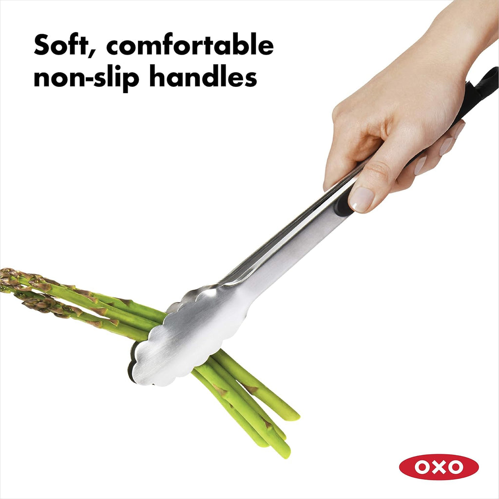 Good Grips Stainless Steel Locking Tongs for Cooking,12in