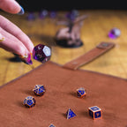 Dice Mat Tray Rolling Mat with Zipper PU Leather Folding Scroll Dice Bag Holder Table Christmas Game
