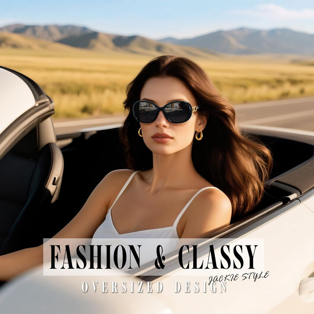 Sunglasses Womens Polarized, Trendy Oversized Big UV400 Sun Glasses | Anti Glare,Vintage Butterfly Design,Lightweight
