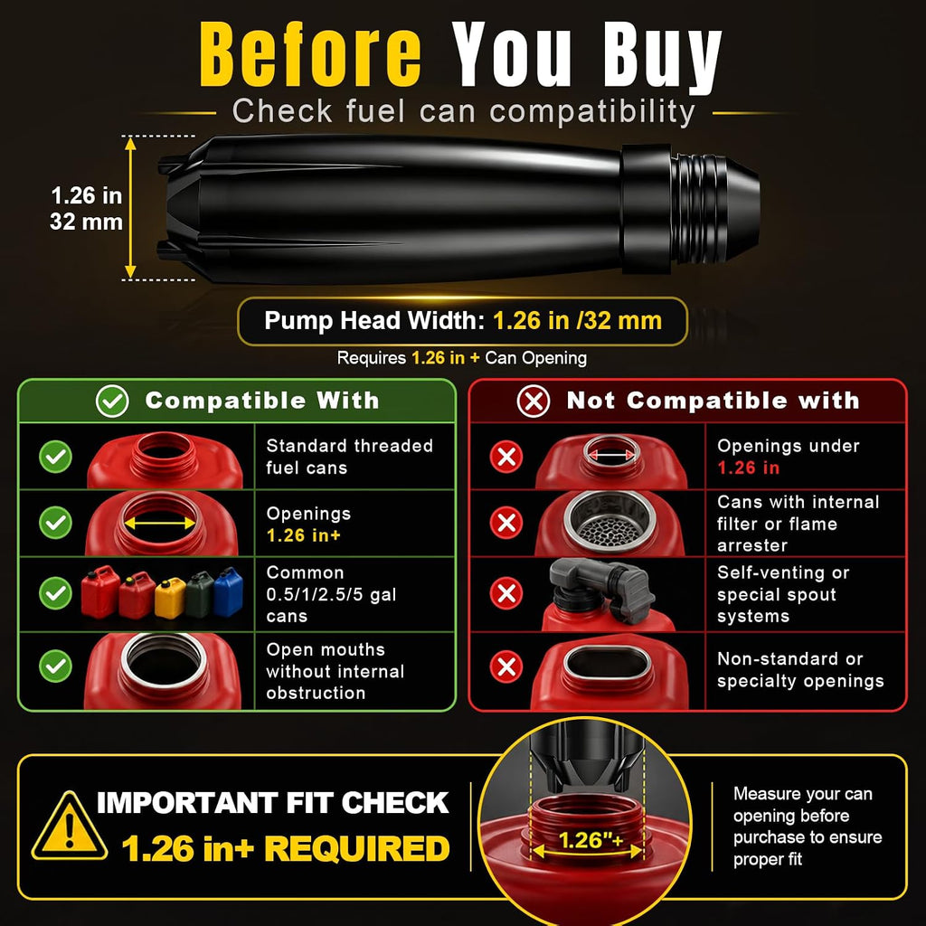 Fuel Transfer Pump for DeWalt 20V Batteries, Cordless 4.7 GPM Flow