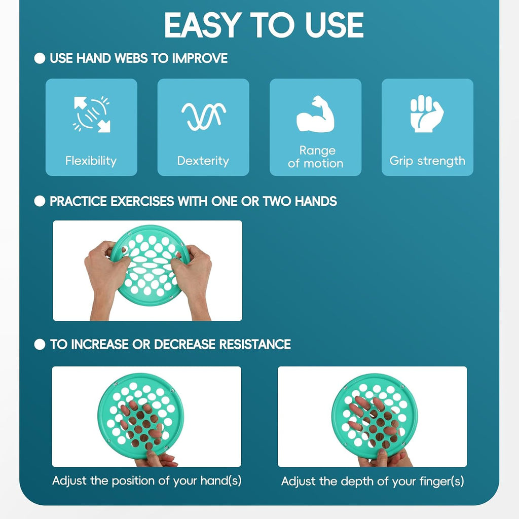 Hand Exercise Web, Finger Exerciser & Hand Strengthening