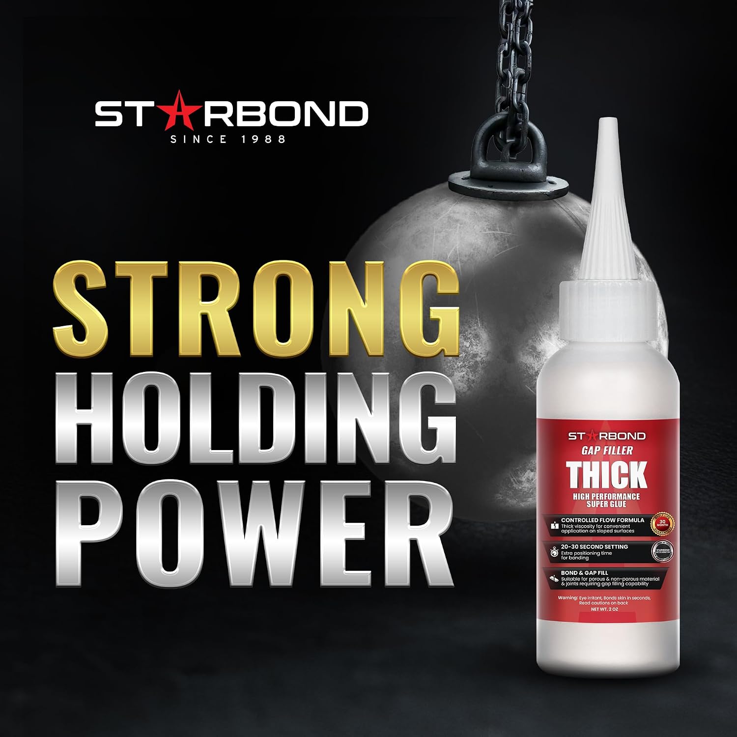 Thick Super Glue Pro Kit (2 oz) – Gap-Filling CA Glue (Cyanoacrylate Adhesive) – with Clog-Resistant Cap, Microtips &