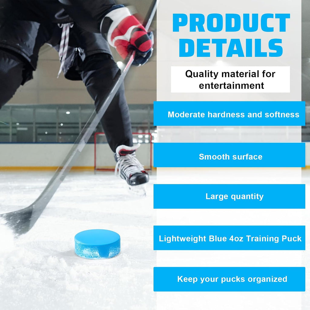 10 oz Weighted Ice Hockey Pucks Heavy Training Puck with Mesh Carrying Bag Weighted Hockey Pucks Official Size for