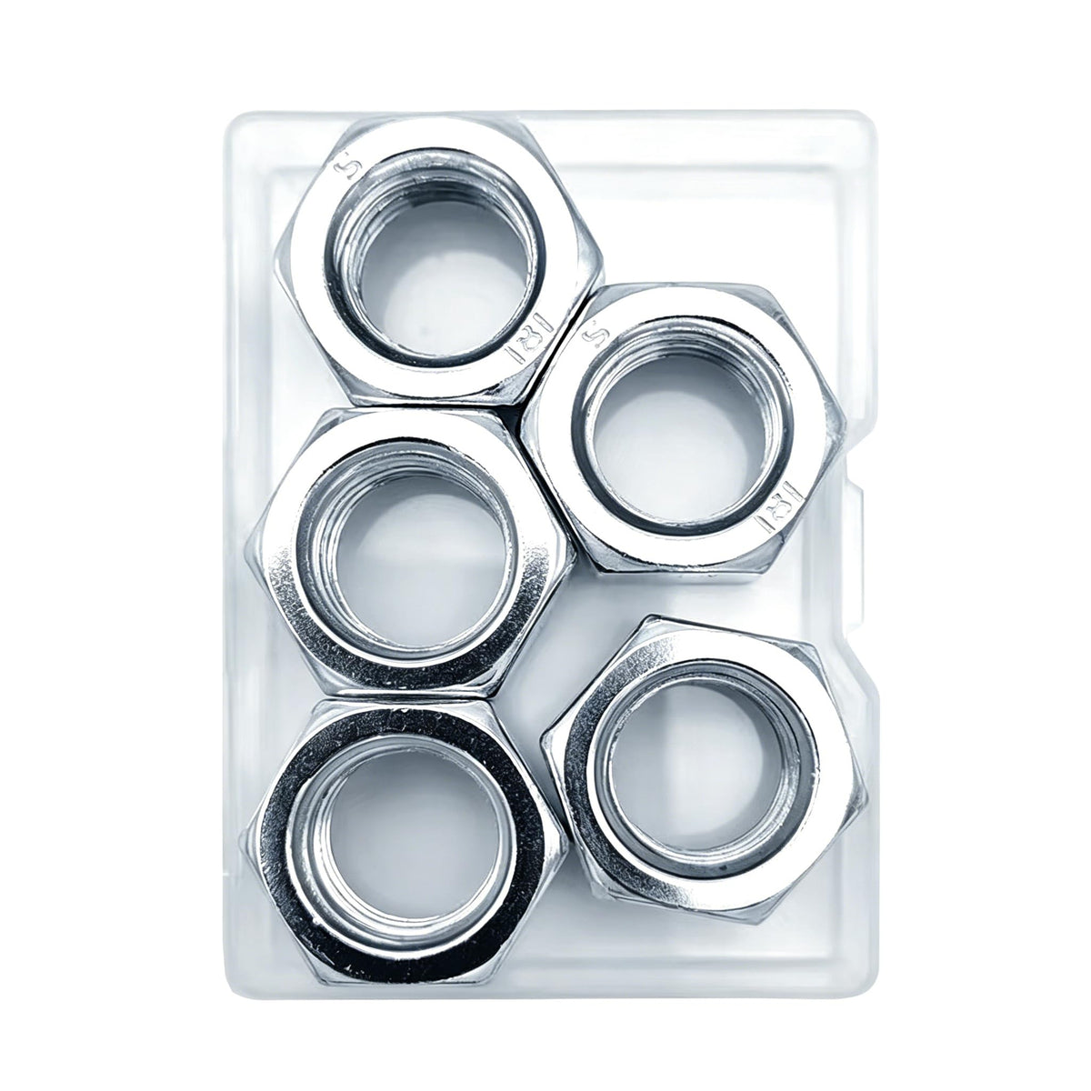 ELOOGAA M16 5pcs Hex Nuts,M16 Galvanized Metric Hardware Nuts Sets