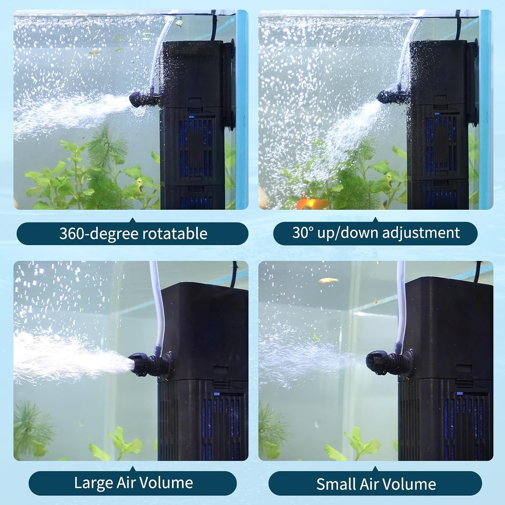 Aquarium Filter for Fish Tank, 4-in-1, Medium fit 20-75gal
