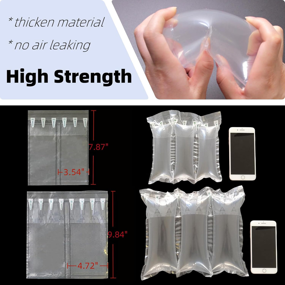 Air Pillows for Shipping with Pump 800 Count Packaging Air Bags Inflatable Shipping Supplies Box Filler Packing