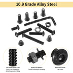 372 Pcs M6 Machine Screw Assortment Kit, M6 Metric Bolts and Nuts Assortment, Assorted Hex Socket Button Head Cap