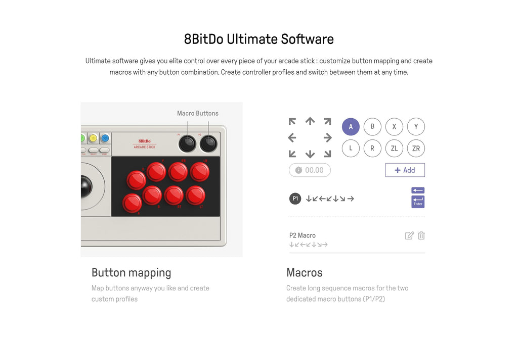 Arcade Stick for Switch/Windows, Wireless Fight Stick, V3 Edition
