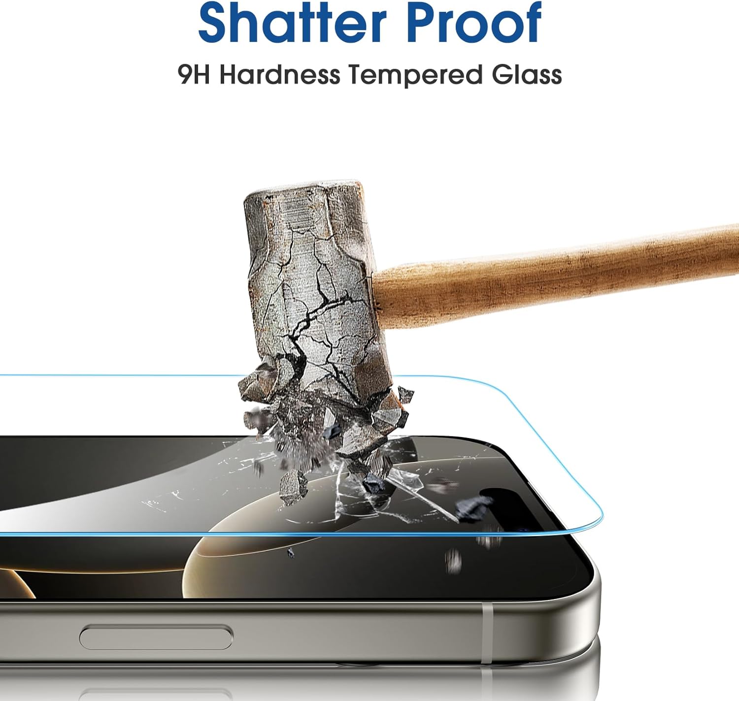 Auto-Alignment OneTouch for iPhone 16 Pro [6.3''] Screen Protector + Camera Lens Protector, Tempered Glass, 30