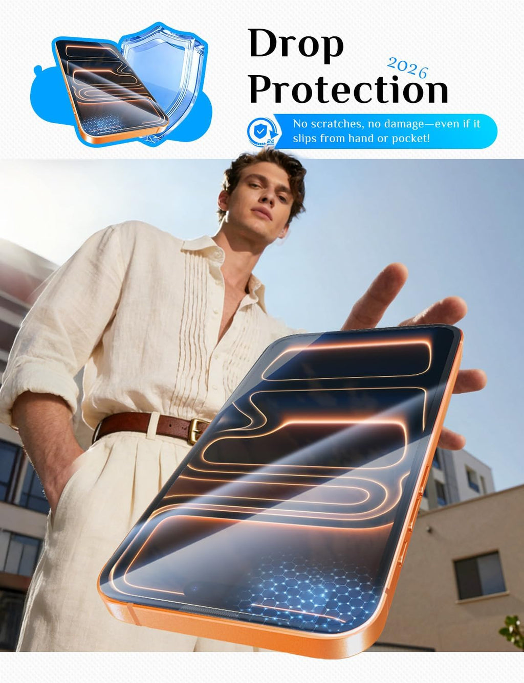 2 Pack for iPhone 17 Pro Max 6.9 inch Tempered Glass Screen Protector, Auto Dust-Elimination, Bubble Free, HD Clear
