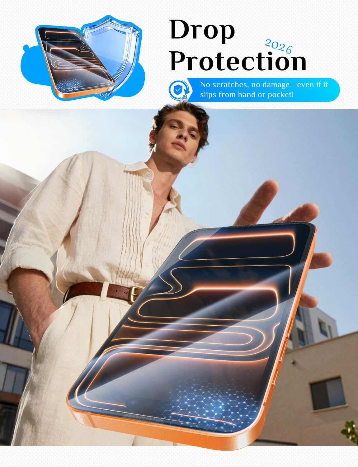 2 Pack for iPhone 17 Pro Max 6.9 inch Tempered Glass Screen Protector, Auto Dust-Elimination, Bubble Free, HD Clear